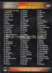 The Complete Star Trek Voyager Trading Card C3 Back