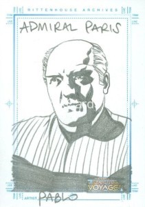 The Complete Star Trek Voyager Trading Card Sketch Admiral Paris Correct Version