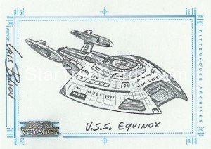 The Complete Star Trek Voyager Trading Card Sketch USS Equinox