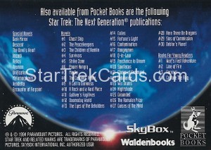 Star Trek The Next Generation Waldenbooks Trading Card Bridge Crew Back