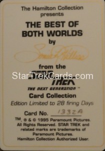 Star Trek The Next Generation Card Collection Hamilton Best of Both Worlds Back