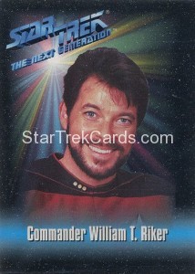 1993 Star Trek TNG Playmates Action Figure Cards Commander William T Riker