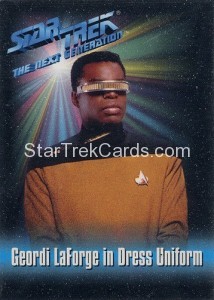 1993 Star Trek TNG Playmates Action Figure Cards Geordi LaForge in Dress Uniform