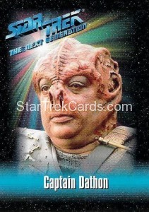 Star Trek The Next Generation Playmates Action Figure Card Captain Dathon