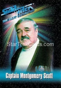 Star Trek The Next Generation Playmates Action Figure Card Captain Montgomery Scott