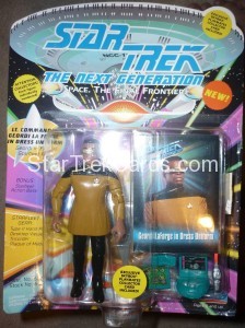 Star Trek The Next Generation Playmates Action Figure Card Geordi LaForge in Dress Uniform Alternate