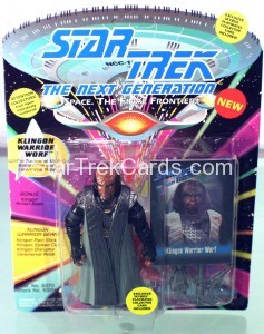 Star Trek The Next Generation Playmates Action Figure Card Klingon Warrior Worf Alternate