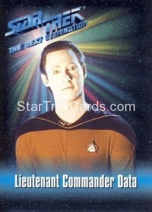Star Trek The Next Generation Playmates Action Figure Card Lieutenant Commander Data