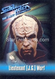 Star Trek The Next Generation Playmates Action Figure Card Lieutenant J G Worf
