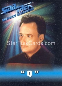 Star Trek The Next Generation Playmates Action Figure Card Q