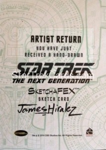 Star Trek The Next Generation Portfolio Prints Series One Sketch James Hiralez Back