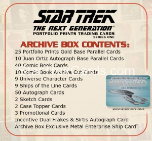 Star Trek The Next Generation Portfolio Prints Series One Trading Card Archive Boxes Alternate