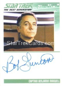 Star Trek The Next Generation Portfolio Prints Series One Trading Card Autograph Bob Gunton