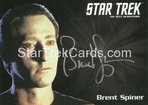 Star Trek The Next Generation Portfolio Prints Series One Trading Card Autograph Brent Spiner