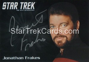 Star Trek The Next Generation Portfolio Prints Series One Trading Card Autograph Jonathan Frakes