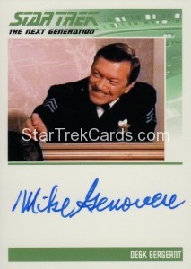 Star Trek The Next Generation Portfolio Prints Series One Trading Card Autograph Mike Genovese