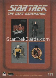 Star Trek The Next Generation Portfolio Prints Series One Trading Card CT1 Back