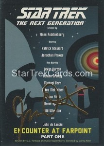 Star Trek The Next Generation Portfolio Prints Series One Trading Card Gold 1