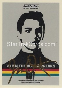 Star Trek The Next Generation Portfolio Prints Series One Trading Card Gold 17