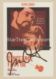 Star Trek The Next Generation Portfolio Prints Series One Trading Card Gold 57