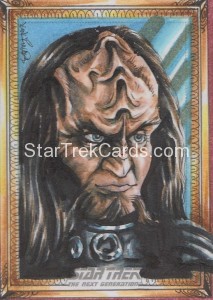 Star Trek The Next Generation Portfolio Prints Series One Trading Card Sketch Achilleas Kokkinakis