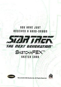 Star Trek The Next Generation Portfolio Prints Series One Trading Card Sketch Achilleas Kokkinakis Back