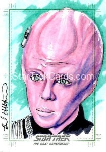 Star Trek The Next Generation Portfolio Prints Series One Trading Card Sketch Brad Utterstrom Alternate