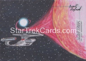 Star Trek The Next Generation Portfolio Prints Series One Trading Card Sketch Brent Ragland