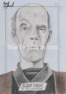 Star Trek The Next Generation Portfolio Prints Series One Trading Card Sketch Brent Ragland Alternate