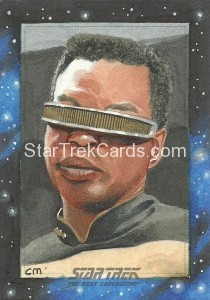Star Trek The Next Generation Portfolio Prints Series One Trading Card Sketch Chris Meeks