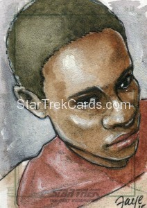 Star Trek The Next Generation Portfolio Prints Series One Trading Card Sketch Connie Faye