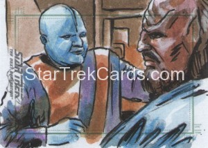 Star Trek The Next Generation Portfolio Prints Series One Trading Card Sketch Dan Gorman