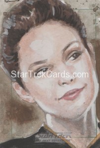 Star Trek The Next Generation Portfolio Prints Series One Trading Card Sketch Danny Silva