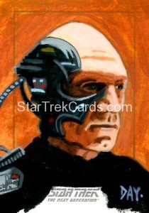 Star Trek The Next Generation Portfolio Prints Series One Trading Card Sketch David Day Alternate