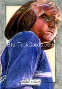 Star Trek The Next Generation Portfolio Prints Series One Trading Card Sketch Debbie Jackson Alternate