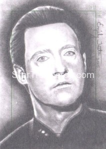 Star Trek The Next Generation Portfolio Prints Series One Trading Card Sketch Emily Tester