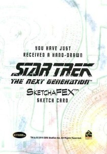 Star Trek The Next Generation Portfolio Prints Series One Trading Card Sketch Eric McConnell Back