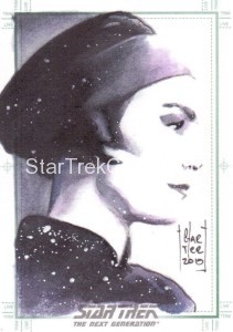 Star Trek The Next Generation Portfolio Prints Series One Trading Card Sketch Francois Chartier