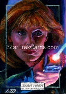 Star Trek The Next Generation Portfolio Prints Series One Trading Card Sketch Gavin Hunt