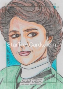 Star Trek The Next Generation Portfolio Prints Series One Trading Card Sketch Grener Pedrina