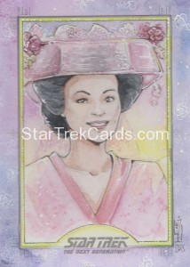 Star Trek The Next Generation Portfolio Prints Series One Trading Card Sketch Helga Wojik