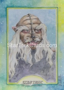 Star Trek The Next Generation Portfolio Prints Series One Trading Card Sketch Helga Wojik Alternate