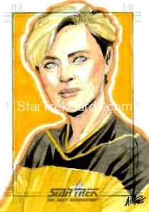 Star Trek The Next Generation Portfolio Prints Series One Trading Card Sketch Irma Ahmed