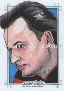 Star Trek The Next Generation Portfolio Prints Series One Trading Card Sketch Jason Kemp