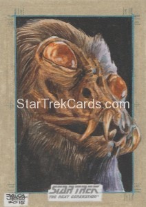 Star Trek The Next Generation Portfolio Prints Series One Trading Card Sketch Jason Saldajeno