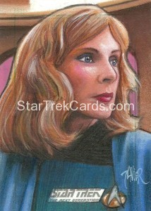 Star Trek The Next Generation Portfolio Prints Series One Trading Card Sketch Javier Gonzalez