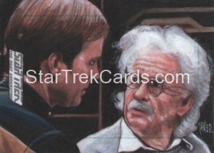 Star Trek The Next Generation Portfolio Prints Series One Trading Card Sketch Javier Gonzalez Alternate