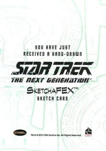 Star Trek The Next Generation Portfolio Prints Series One Trading Card Sketch Javier Gonzalez Back