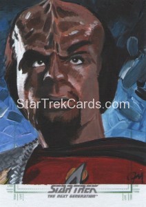 Star Trek The Next Generation Portfolio Prints Series One Trading Card Sketch Jeff Mallinson