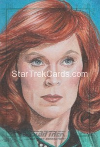 Star Trek The Next Generation Portfolio Prints Series One Trading Card Sketch Kristin Allen Alternate